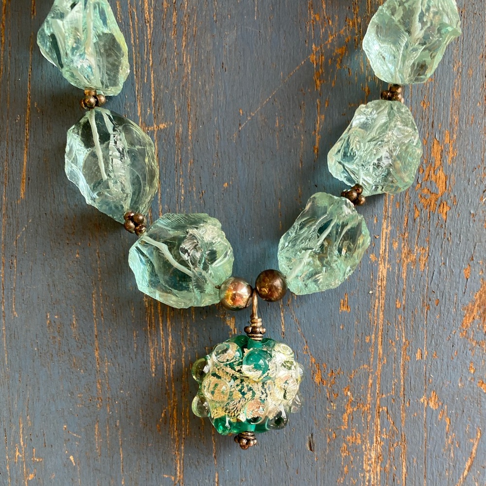 Beautiful Aqua Gemstone Necklace